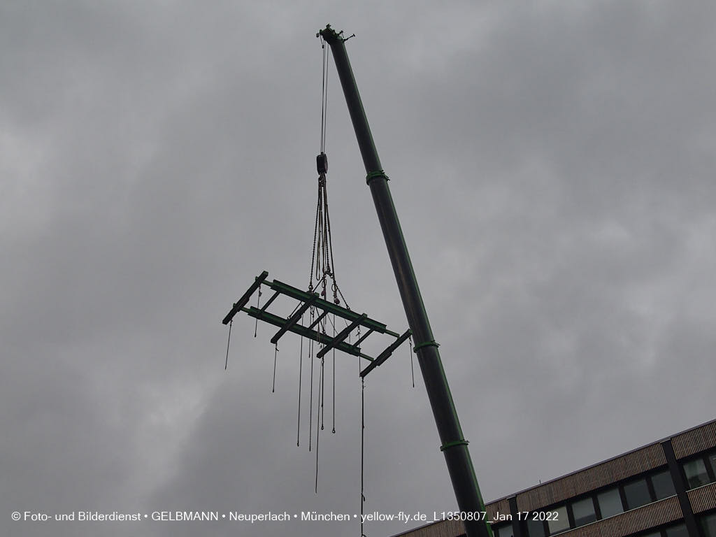 18.01.2022 - Baustelle zur Montessori Schule im Plettzentrum Neuperlach